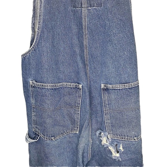 90s Vintage Guide Gear Denim Coveralls‎ Overalls Outerwear VTG 2XL Distressed - Picture 5 of 12
